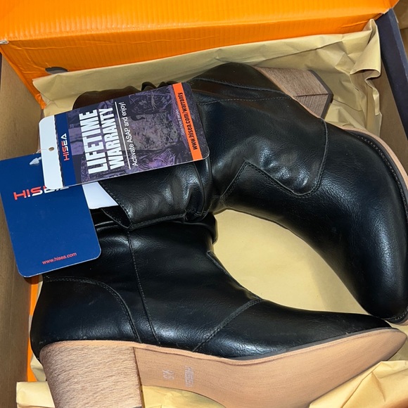 HISEA Cowgirl Boots Women Western Boots with Pull-Up Tabs Ladies Cowboy - Picture 3 of 3